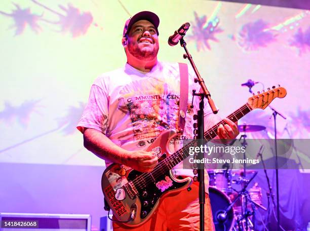 Rome Ramirez of Sublime with Rome performs at Shoreline Amphitheatre on August 26, 2022 in Mountain View, California.