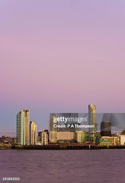 liverpool skyline, england - river mersey liverpool stock pictures, royalty-free photos & images