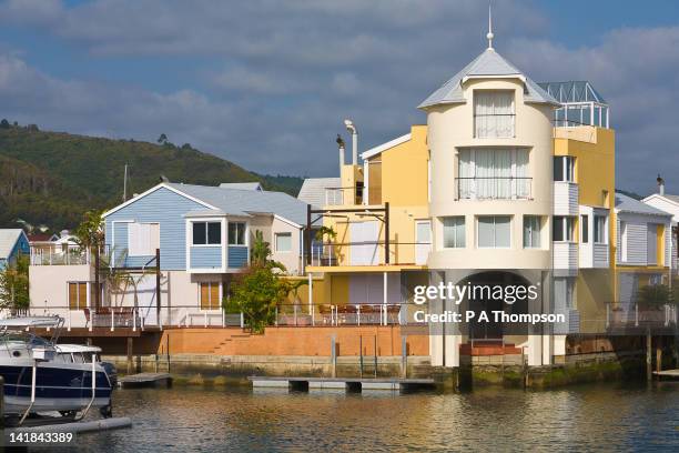 wooden houses, knysna, western cape, south africa - knysna stock-fotos und bilder