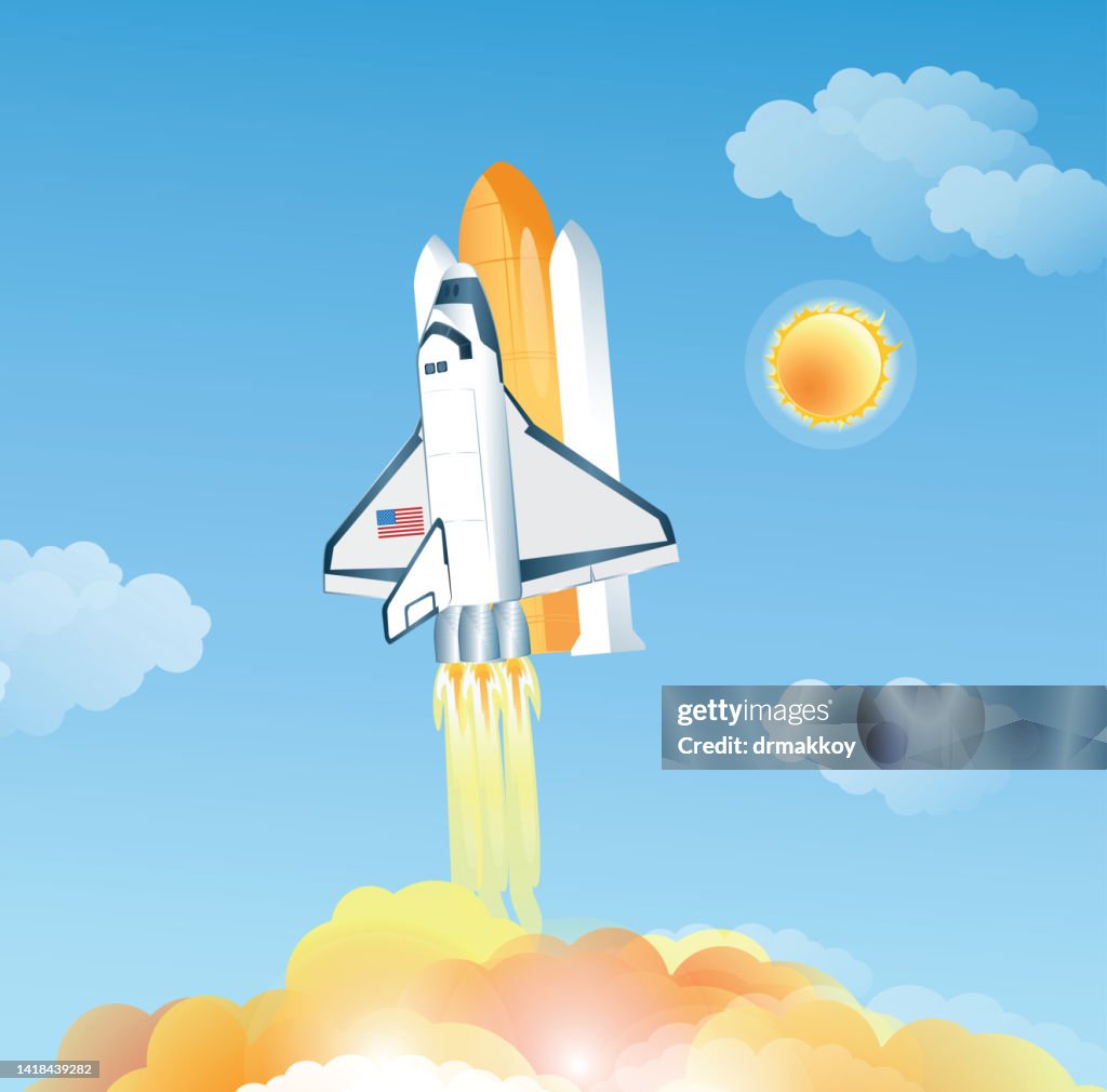 Space shuttle taking off from Florida