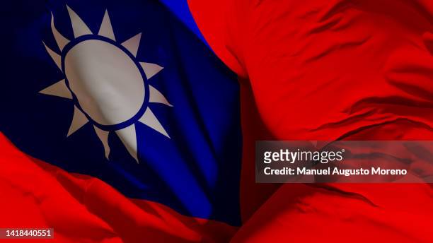 flag of taiwan (republic of china) - bandeira de taiwan - fotografias e filmes do acervo