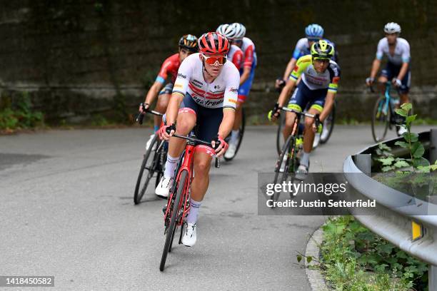 Mads Pedersen of Denmark and Team Trek - Segafredo competes itduring the 77th Tour of Spain 2022, Stage 8 a 153,4km stage from Pola de Laviana to...