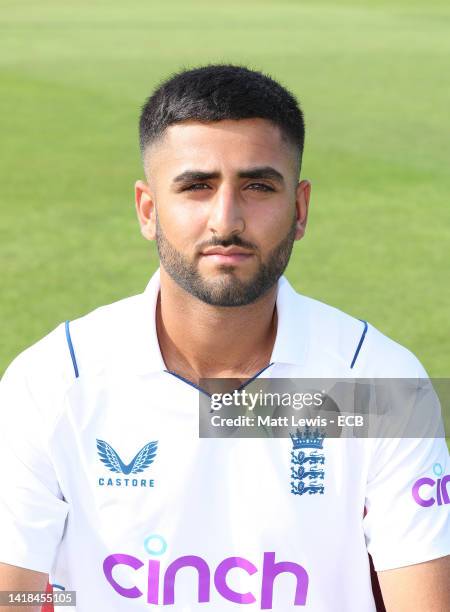 Yousef Majid of England U19 pictured during a England U19 Nets Session at The Incora County Ground on August 27, 2022 in Derby, England.