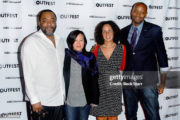 Director Lee Daniels, director of Programming Kim Yutani, Jennifer DeClue and writer/director Patrik-Ian Polk arrive at Outfest 2012 Fusion Gala -...