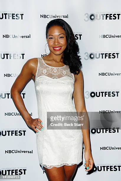 Actress Shanika Warren-Markland arrives at Outfest 2012 Fusion Gala - Achievement Award Ceremony at American Cinematheque's Egyptian Theatre on March...