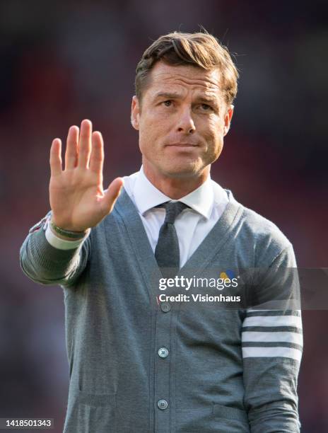 An apologetic AFC Bournemouth manager Scott Parker acknowledges the fans after during the Premier League match between Liverpool FC and AFC...