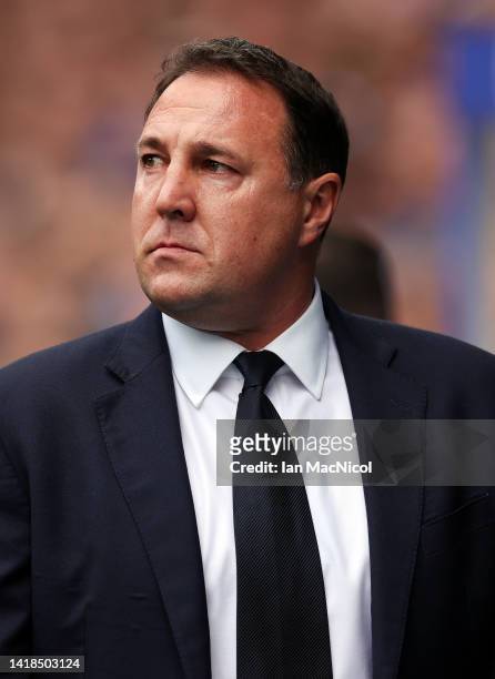 Ross County manager Malky MacKay is seen during the Cinch Scottish Premiership match between Rangers FC and Ross County FC at on August 27, 2022 in...