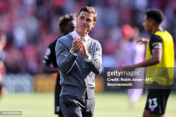 Head Coach Scott Parker of Bournemouth after his sides 9-0 defeat during the Premier League match between Liverpool FC and AFC Bournemouth at Anfield...