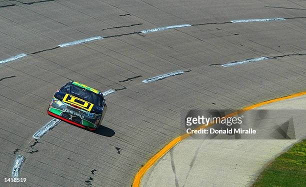 Bobby Hamilton drives his Pressley Racing Schneider Electric Chevrolet drives his during the Aaron''s 499, part of the Nascar Winston Cup Series, at...