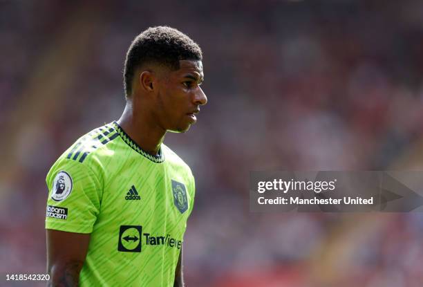 Marcus Rashford of Manchester United during the Premier League match between Southampton FC and Manchester United at Friends Provident St. Mary's...