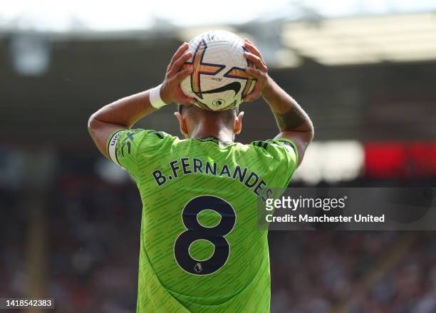 Bruno Fernandes of Manchester United during the Premier League match between Southampton FC and Manchester United at Friends Provident St. Mary's...