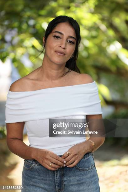 Actress Leila Bekhti attends the 'C'est Mon Homme' photocall during the 15th Angouleme French-Speaking Film Festival - Day Five on August 27, 2022 in...