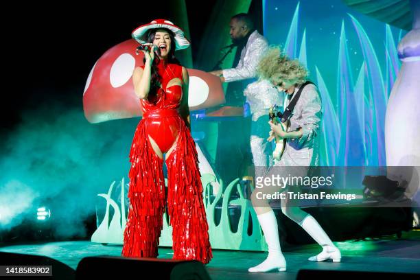 Global Pop Superstar and godmother to Norwegian Prima, Katy Perry, performs at the ship’s christening ceremony in Reykjavik, Iceland to commemorate...