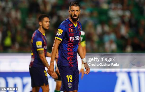 Steven Vitoria of GD Chaves during the Liga Bwin match between Sporting CP and GD Chaves at Estadio Jose Alvalade on August 27, 2022 in Lisbon,...