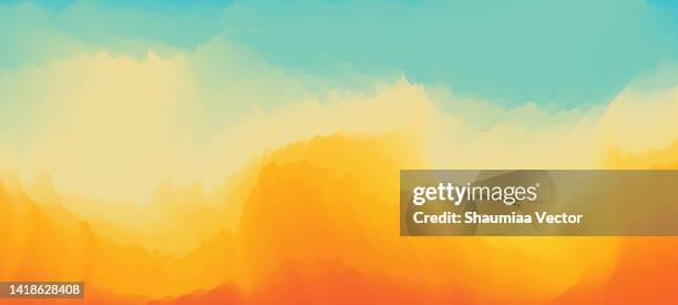 abstrakte unscharfe farbverlaufshintergrundfarben mit dynamischem effekt - rainbow sky stock-grafiken, -clipart, -cartoons und -symbole