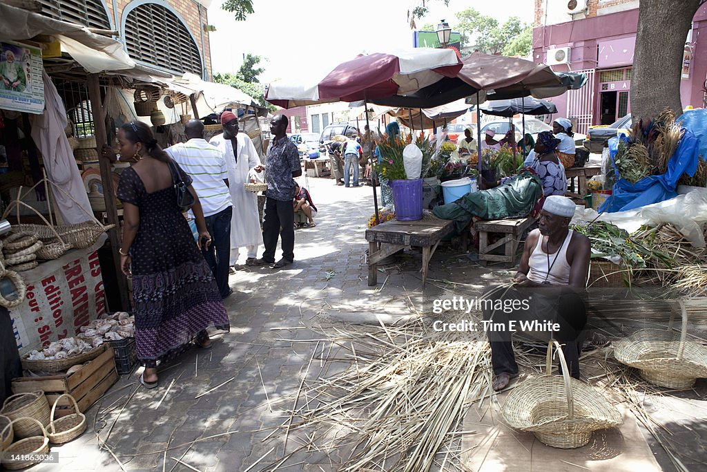 Market near the harbour, Dakar, Senegal, Africa