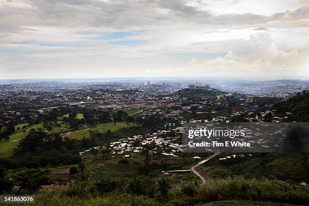 view of yaounde cameroon - cameroon city stock pictures, royalty-free photos & images