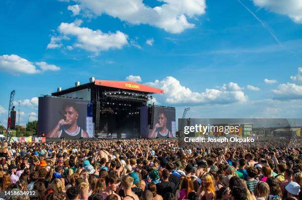 General view of the main stage during Reading Festival day 2 on August 27, 2022 in Reading, England.