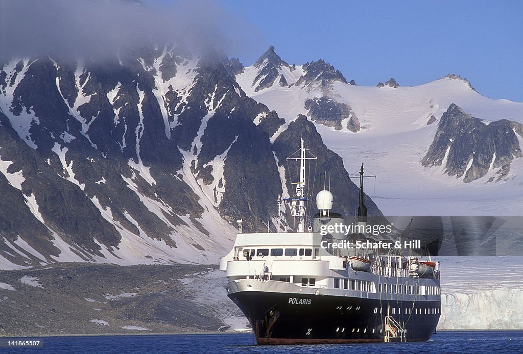 Hurtigruten Cruise ship """"Polaris"""", Spitsbergen, Norway