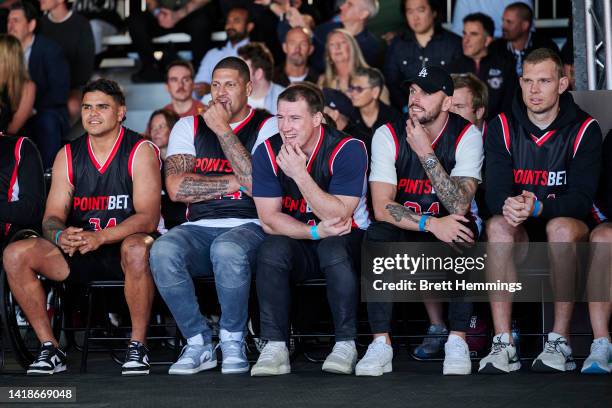 Guests enjoy the atmosohere during the PointsBet Built Differently Media Event at Cargo Hall on August 28, 2022 in Sydney, Australia.