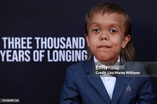 Quaden Bayles arrives at the Sydney premiere of "Three Thousand Years of Longing" on August 28, 2022 in Sydney, Australia.