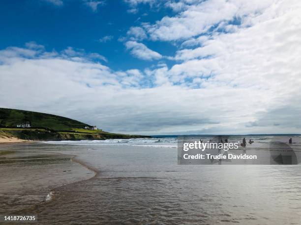 croyde bay - croyde beach stock pictures, royalty-free photos & images