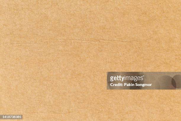 brown color eco recycled kraft paper sheet texture cardboard background. - papelão corrugado imagens e fotografias de stock