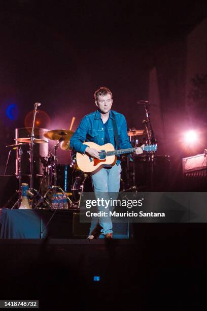 Damon Albarn of the band Blur performs live on stage at the Planeta Terra Festival 2013 on November 09, 2013 in Sao Paulo, Brazil.