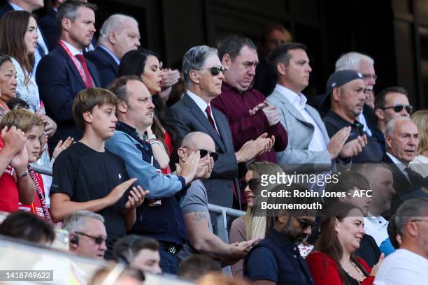 Liverpool owner John W Henry during minutes applause to remember nine year-old Olivia Pratt-Korbel who was fatally shot in her own home before the...