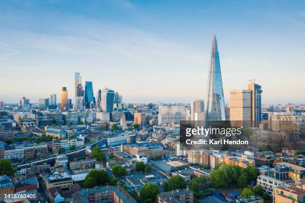 the london skyline at sunset - london landmark ストックフォトと画像