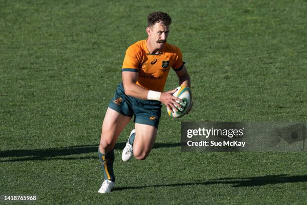 Nic White of the Wallabies runs with the ball during The Rugby Championship match between the Australian Wallabies and the South African Springboks...