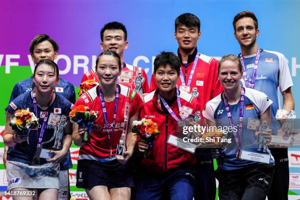 Yuta Watanabe and Arisa Higashino of Japan, Zheng Siwei and Huang Yaqiong of China, Wang Yilyue and Huang Dongping of China, Mark Lamsfuss and Isabel...