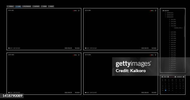 cctv camera user interface surveillance 001 - video camera screen stock illustrations
