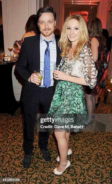 James McAvoy and Joanne Froggatt arrive at the Jameson Empire Awards at Grosvenor House on March 25, 2012 in London, England.
