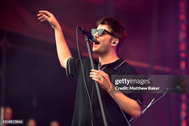 Grian Chatten of Fontaines D.C. Performs on Main Stage East on Day 3 of Leeds Festival on August 28, 2022 in Leeds, England.