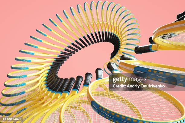 tennis racket helix - tennis racquet 個照片及圖片檔