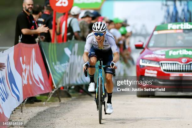 Miguel Ángel López Moreno of Colombia and Team Astana – Qazaqstan crosses the finish line during the 77th Tour of Spain 2022, Stage 9 a 171,4km stage...