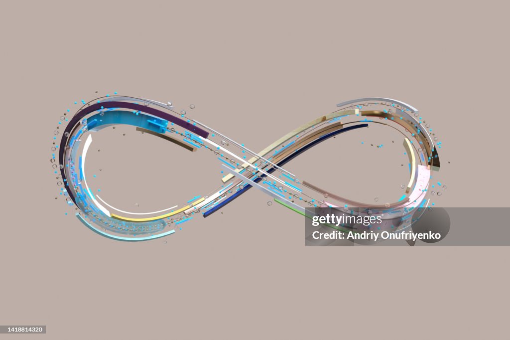 Multi colored infinity sign