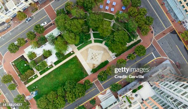 directly above the reston town center - reston stockfoto's en -beelden