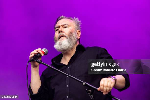 Aidan Moffat of the Arab Strap perfoms at the Todays Festival at sPAZIO211 on August 28, 2022 in Turin, Italy.