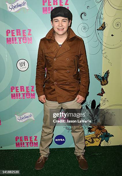 Actor Damian McGinty attends Perez Hilton's Mad Hatter tea party birthday celebration on March 24, 2012 in Los Angeles, California.