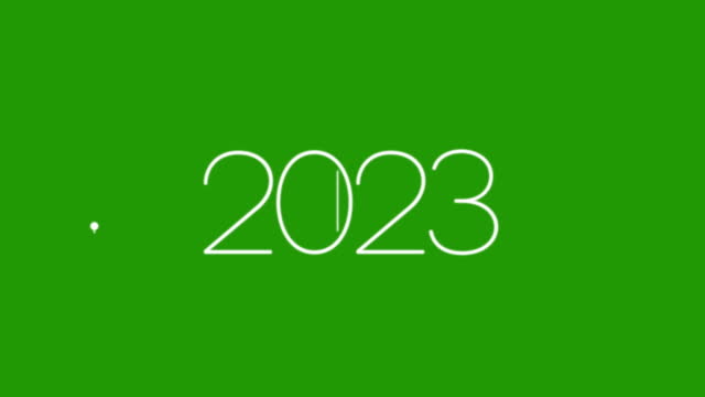 4K New Year 2022 Animation - Firework - Green Background