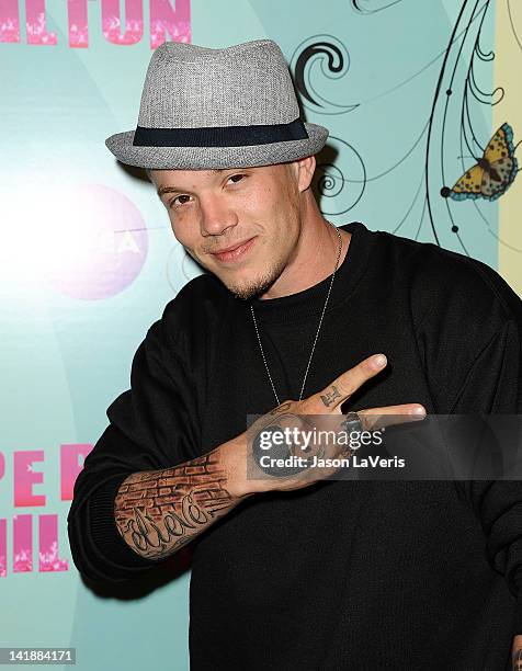 Singer Chris Rene attends Perez Hilton's Mad Hatter tea party birthday celebration on March 24, 2012 in Los Angeles, California.