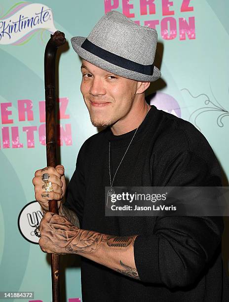 Singer Chris Rene attends Perez Hilton's Mad Hatter tea party birthday celebration on March 24, 2012 in Los Angeles, California.