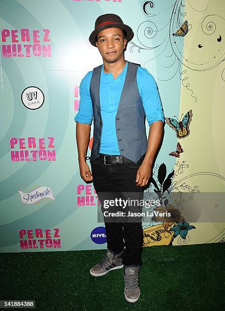 Actor Benjamin Charles Watson attends Perez Hilton's Mad Hatter tea party birthday celebration on March 24, 2012 in Los Angeles, California.