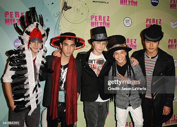 Attends Perez Hilton's Mad Hatter tea party birthday celebration on March 24, 2012 in Los Angeles, California.