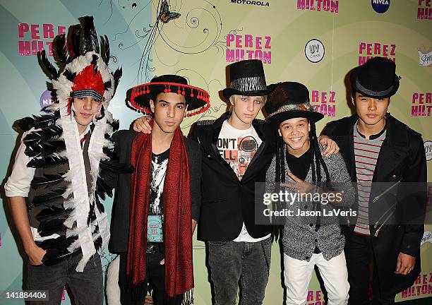 Attends Perez Hilton's Mad Hatter tea party birthday celebration on March 24, 2012 in Los Angeles, California.