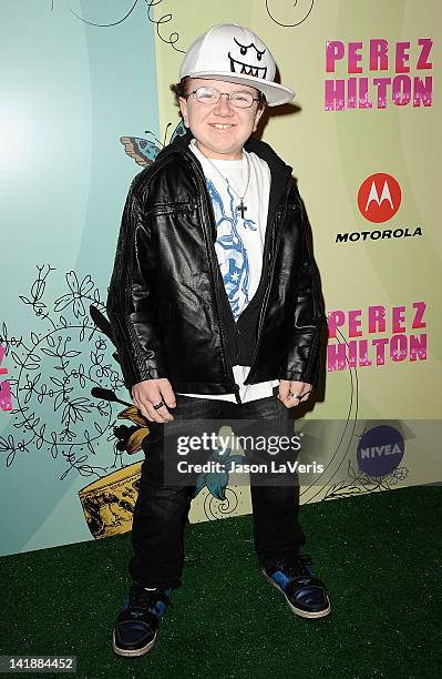 Keenan Cahill attends Perez Hilton's Mad Hatter tea party birthday celebration on March 24, 2012 in Los Angeles, California.