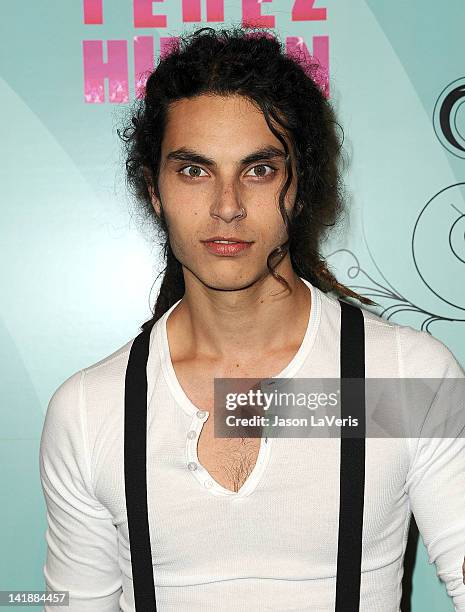 Samuel Larsen attends Perez Hilton's Mad Hatter tea party birthday celebration on March 24, 2012 in Los Angeles, California.