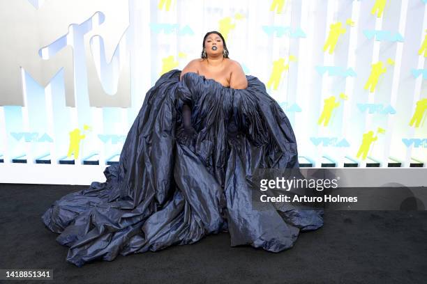 Lizzo attends the 2022 MTV VMAs at Prudential Center on August 28, 2022 in Newark, New Jersey.